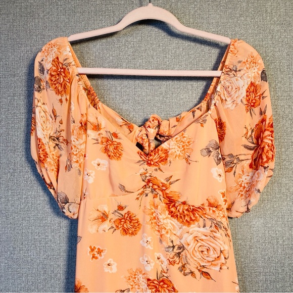 NEW Blue Rain Francesca’s Large Women’s Off The Shoulder Tie Back Mini Dress - Picture 2 of 8